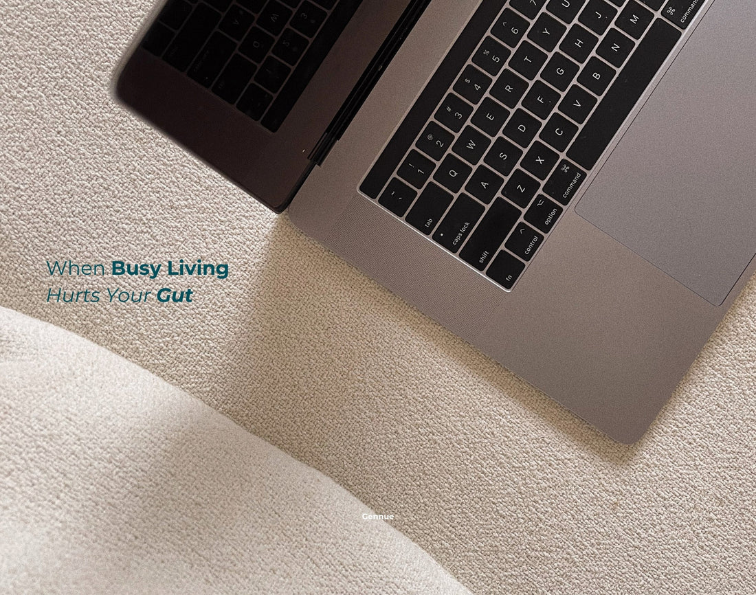 gennue, genbalance, gut health, gut supplements, probiotics supplements, prebiotics, immunity, skin glow, digestion, bloated, mood swings, cholesterol level, stress, office work