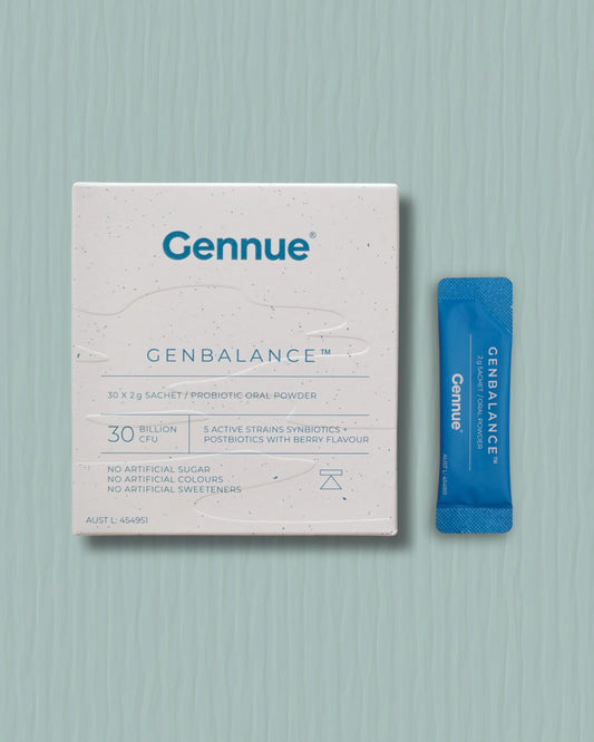 gennue lab, gennue, genbalance, gut health, gut supplements, probiotics, wellness journey, prebiotics, gut meet mind, 